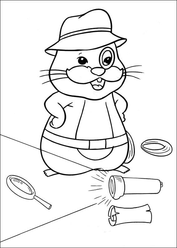 Plansa de colorat cu Hamsteri 27 20